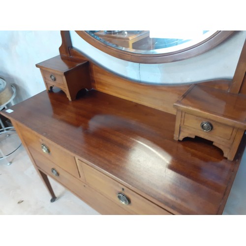 658 - EDWARDIAN INLAID DRESSING TABLE 45 x 19 x 36