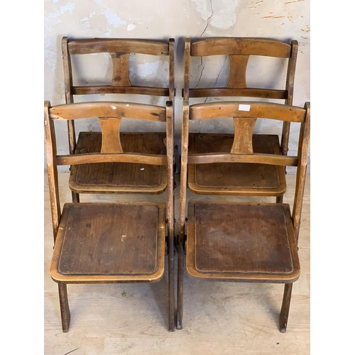 731 - 4 VINTAGE FOLD UP CHAIRS