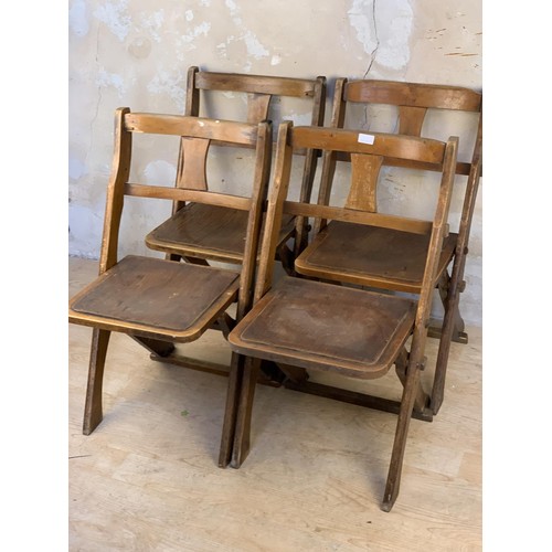 731 - 4 VINTAGE FOLD UP CHAIRS