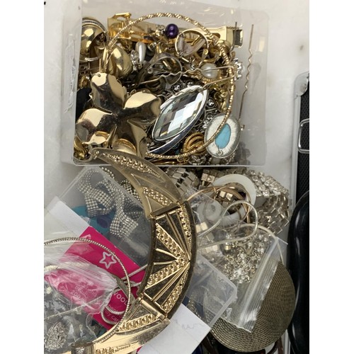 755 - A BOX OF COSTUME JEWELLERY