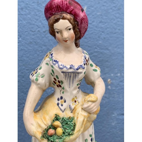 720 - ANTIQUE STAFFORSHIRE LADY FIGURINE PERFECT CONDITION 7