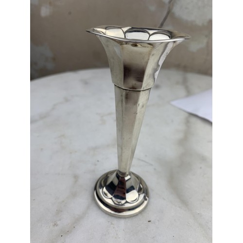 561 - A SILVER SPILL VASE