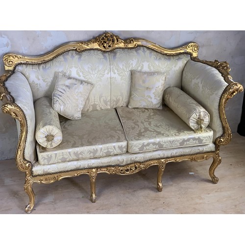 608 - ANTIQUE STYLE GILT FRENCH SOFA