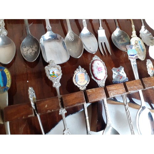 74 - WALL MOUNTED COLLECTORS SPOONS