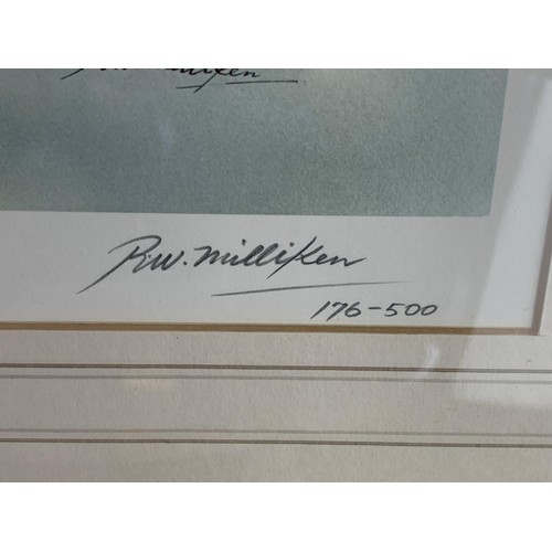 79 - LIMITED EDITION 176 OUT 500 SIGNED R.W MILLIKAN PRINT 25 X 21