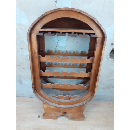 97 - A MEXICAN PINE WINE RACK