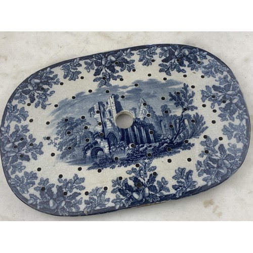 102 - A SPODE MEAT PLATE DATED 1848 13 X 9