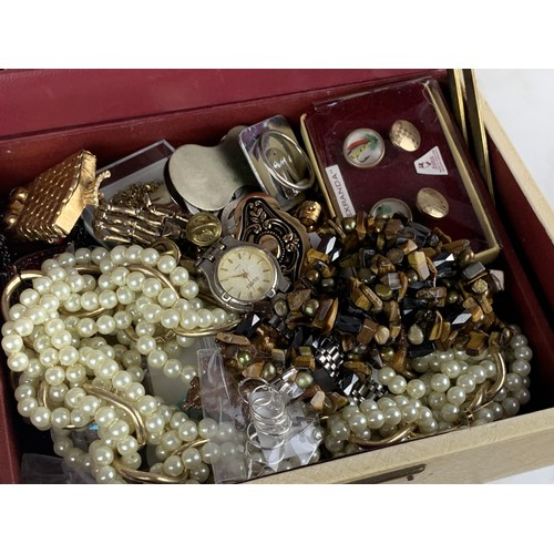 103 - JEWELLERY BOX AND CONTENTS