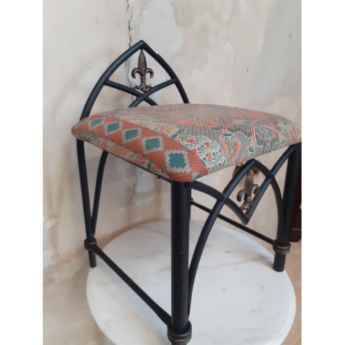 113 - CAST FRAMED STOOL