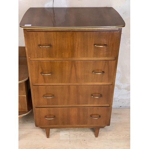 126 - A MATCHING RETRO DRESSING TABLE & CHEST OF DRAWERS