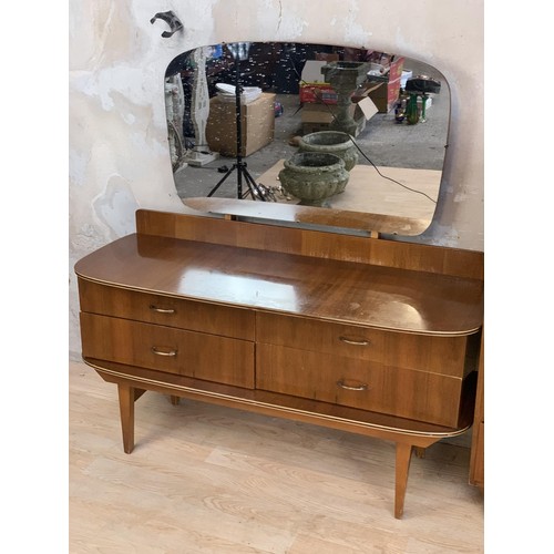 126 - A MATCHING RETRO DRESSING TABLE & CHEST OF DRAWERS