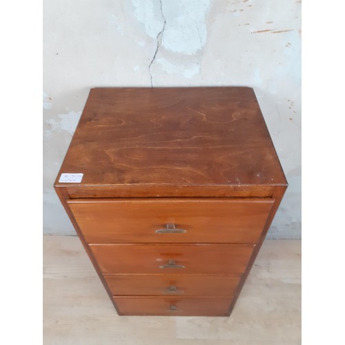 38 - A SMALL RETRO STYLE 4 DRAWERED CHEST