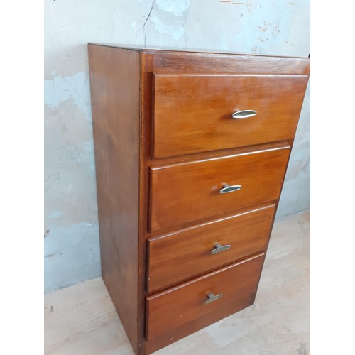 38 - A SMALL RETRO STYLE 4 DRAWERED CHEST