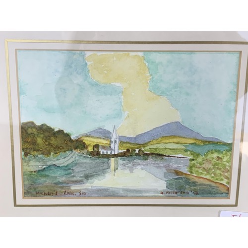 138 - MCAULEYS LAKE, SPA A WATERCOLOUR BY A.PATTERSON 13 X 11