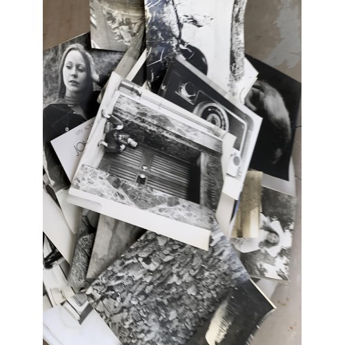 108 - A BOX OF MIXED BLACK & WHITE PHOTOS ALL RELATING TO U.T.V