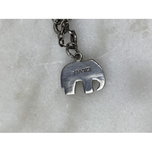 201 - SILVER BRACELET WITH ELEPHANT PENDANT