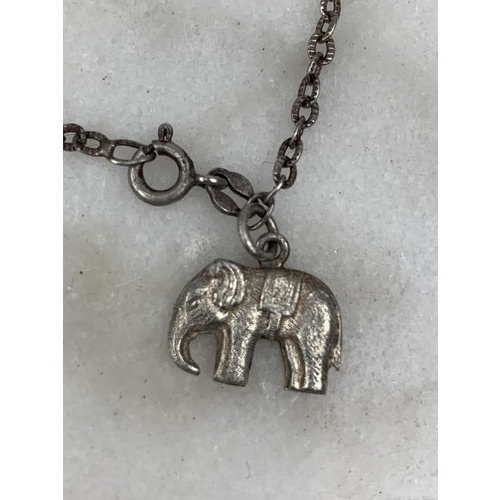 201 - SILVER BRACELET WITH ELEPHANT PENDANT