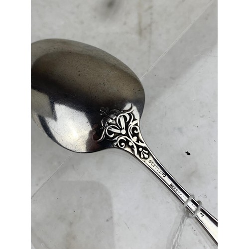 208 - ORNATE SILVER SPOON BY MARRICK WALSH AND PHELPS 37.4gms