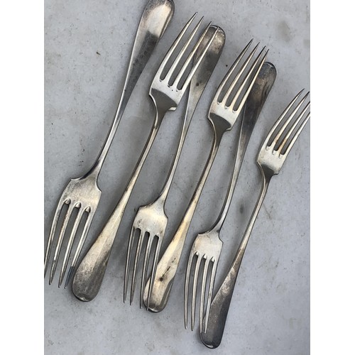 215 - SET OF 6 SILVER FORKS 219.6gms