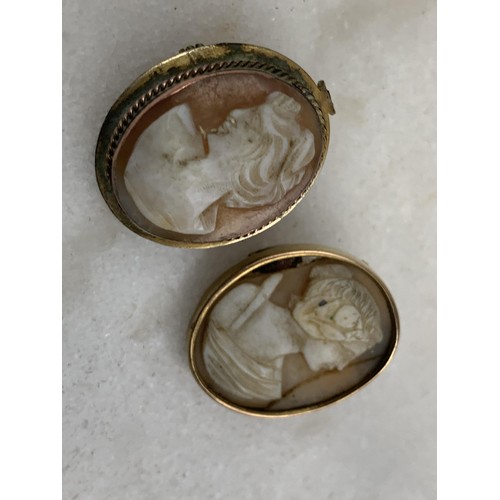 232 - 2 CAMEO BROOCH