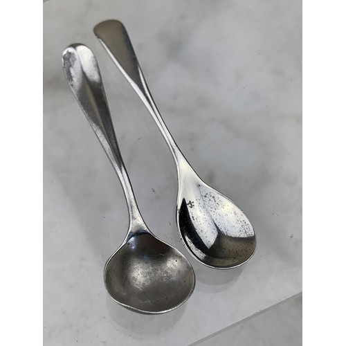 238 - 2 SMALL SILVER CADDY SPOONS 12.2G