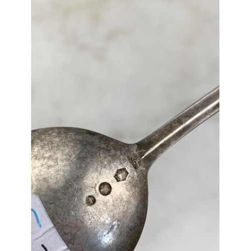 249 - AN EARLY FRENCH SILVER SPOON ENGRAVED WITH THE DATE 1869 WEIGHS 58.4 GRAMS