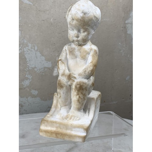 264 - ANTIQUE CHALK FIGURINE 7