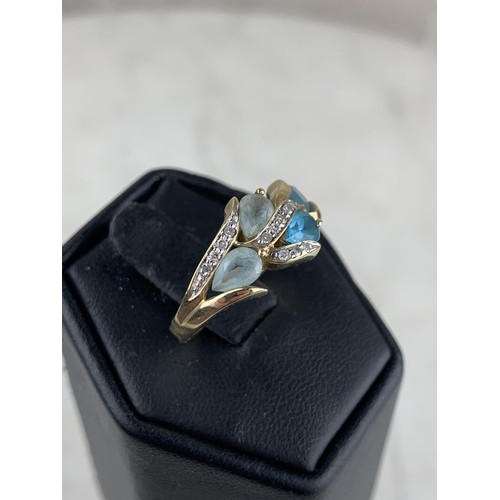 295 - 9CT GOLD TOPAZ RING