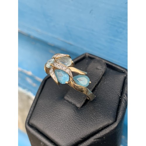 295 - 9CT GOLD TOPAZ RING