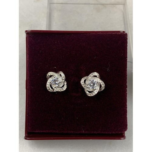 306 - SILVER DESIGNER GEMSET EARRINGS