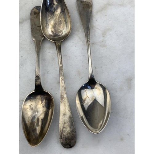 320 - 3 MIXED SILVER SPOONS 155.4gms