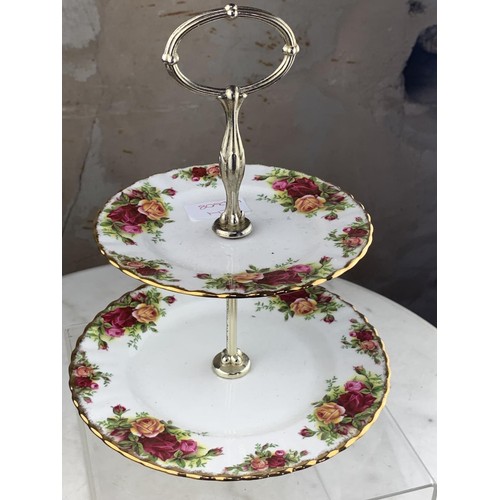 424 - 2 TIER O.C.R CAKE STAND