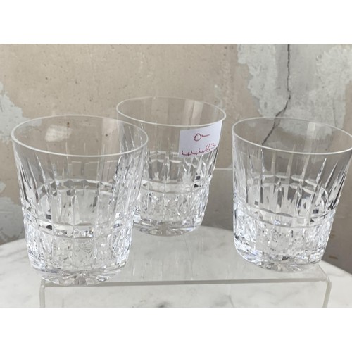 431 - A SET OF 6 HEAVY WATERFORD CRYSTAL WHISKEY TUMBLERS