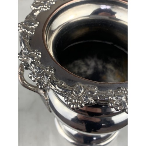 435 - ORNATE 2 HANDLED PLATED URN 5