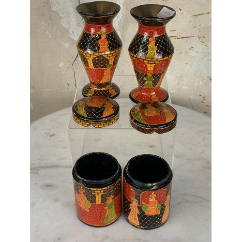 440 - SET OF 4 MIDDLE EASTERN SCENE ITEMS