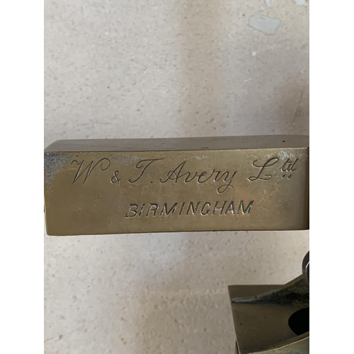 475 - W & J AVERY( BIRMINGHAM) JOCKEY SCALES IN BRASS