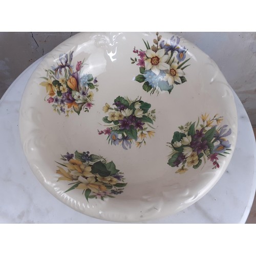 476 - FLORAL WAS JUG AMD BASIN