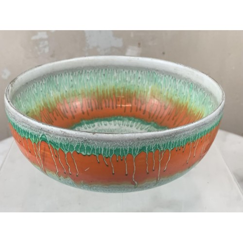 481 - A SHELLEY BOWL WITH UNUSUAL DRIZZLE PRINT 6