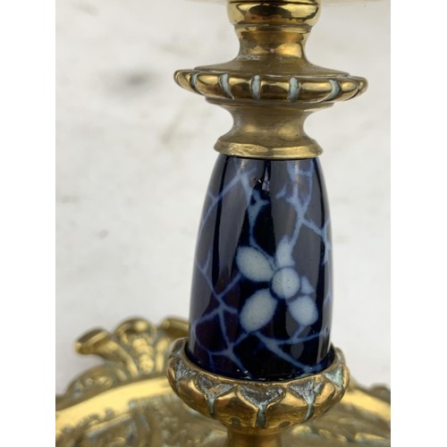 482 - HIGHLY DECORATIVE VICTORIAN CANDLE STICK WITH KITE MARK INSET 5