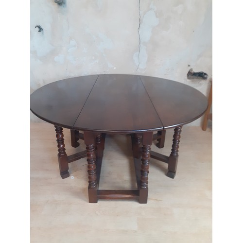 508 - A REPRODUCTION  HUNT/WAKES STYLE TABLE DARK OAK