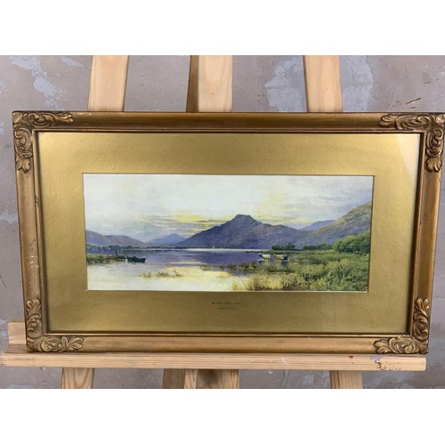 512 - AN ORNATE GILT FRAMED PRINT LOWER LAKE KILLARNEY 19.5X11.5