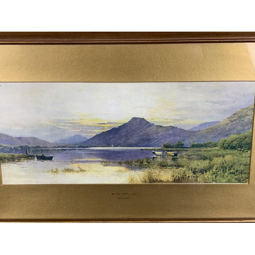 512 - AN ORNATE GILT FRAMED PRINT LOWER LAKE KILLARNEY 19.5X11.5