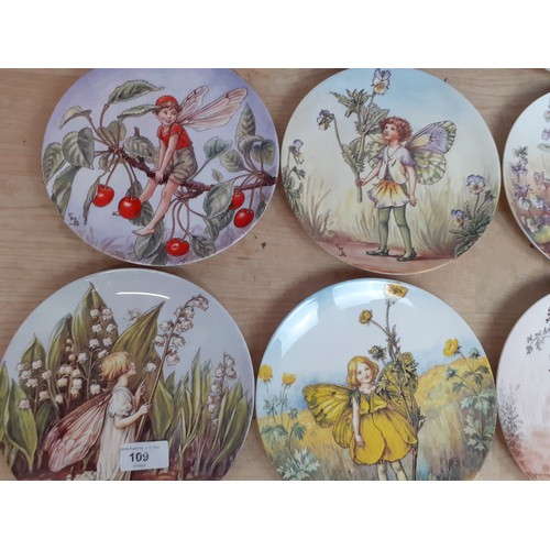 109 - A COMPLETE SET OF 12 COLLECTORS PLATES THE ENCHANCING WORLD OF THE FLOWER FAIRIES BY CICELY MARY BAR... 