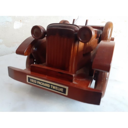 511 - 1933 PACKARD TWELVE WOODEN MODEL CAR 15