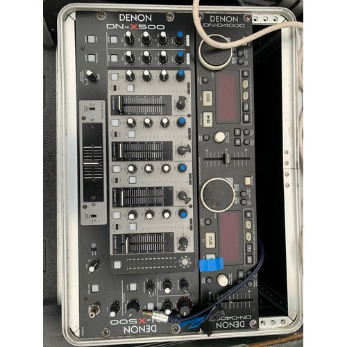 500A - LARGE QTY OF DJ EQUIPMENT TO INCLUDE TANNOY DIGITAL SYSTEM CONTROLLER, DENON DN-X500 MIXINGDECK, TAN... 