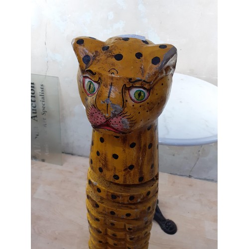 45 - LARGE WOODEN CAT 39