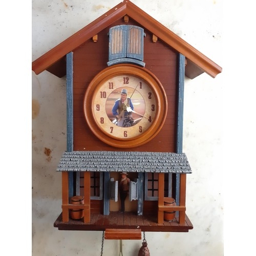 62 - JOHN WAYNE CUCKOO CLOCK