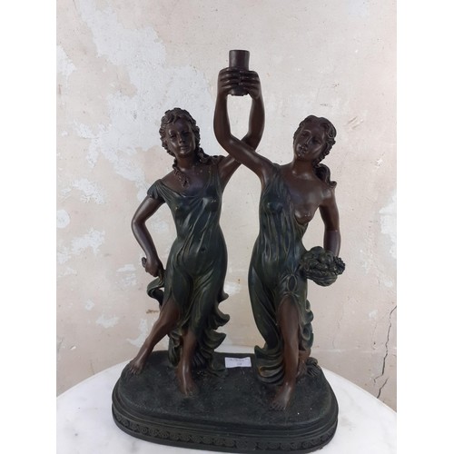 73 - LADY BRONZE STYLE FIGURINE 16