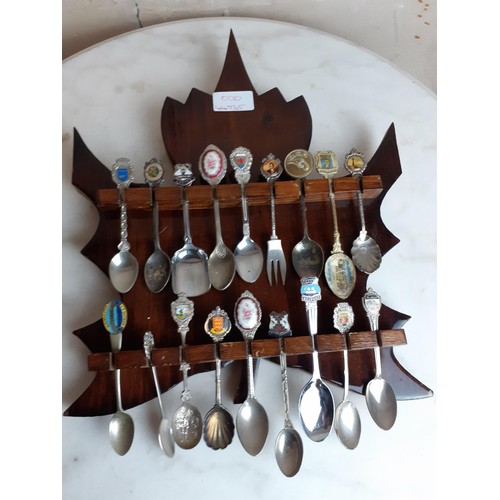 66 - WALL MOUNTED COLLECTORS SPOONS