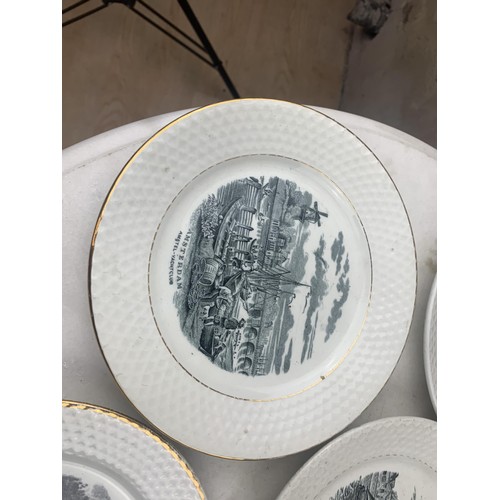 85 - A SET OF 6 P. REGOUT & CO MASTRICHT PLATES (C1870) NEDESLAND